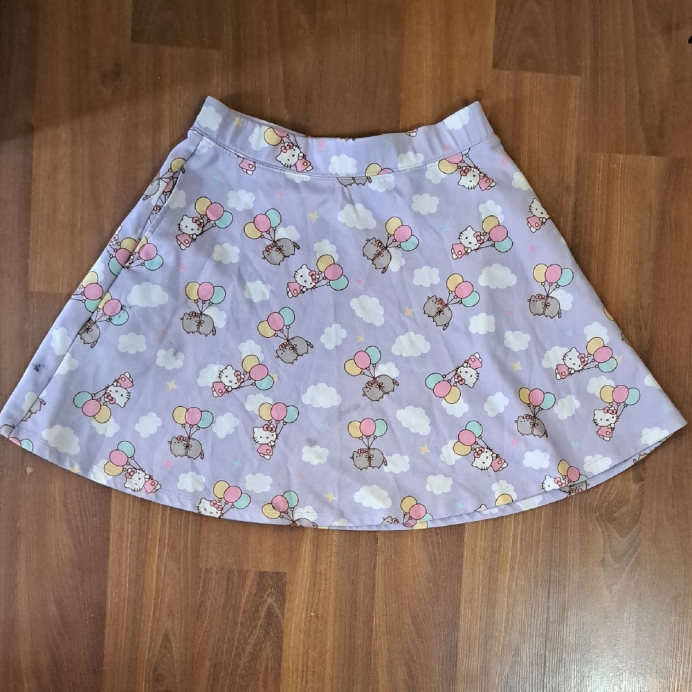 Hello Kitty Pastel Balloon Lavender Skater Skirt - Flaw- Small Stain